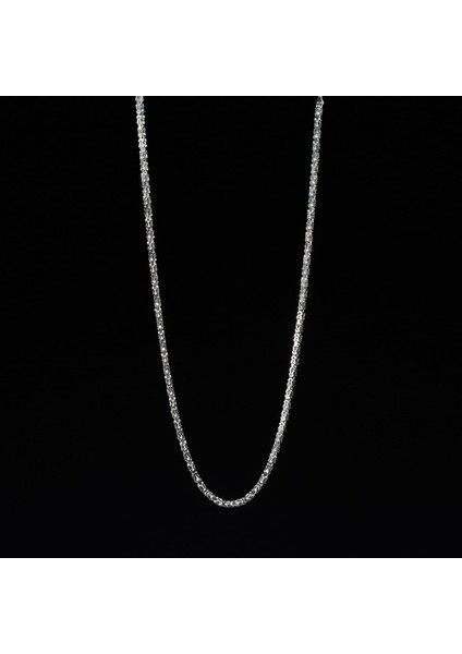 120 Mikron Naturel Kare Kral Gümüş Zincir modelleri