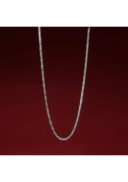 120 Mikron Naturel Kare Kral Gümüş Zincir fırsatları