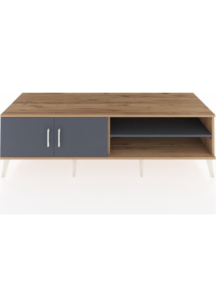 Kronos Tv Ünitesi 2 Raflı 2 Kapaklı 176X59X51 Çam-Antrasit/antrasit