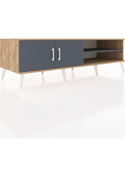 Kronos Tv Ünitesi 2 Raflı 2 Kapaklı 176X59X51 Çam-Antrasit/antrasit fiyatları