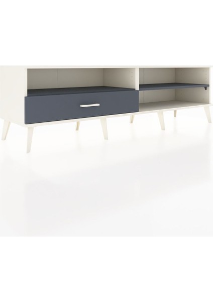 Hyperion Tv Ünitesi 2 Raflı Tek Çekmeceli 176X44X51 Aytaşı-Antrasit/antrasit fiyatları