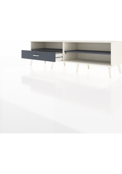 Hyperion Tv Ünitesi 2 Raflı Tek Çekmeceli 176X44X51 Aytaşı-Antrasit/antrasit modelleri