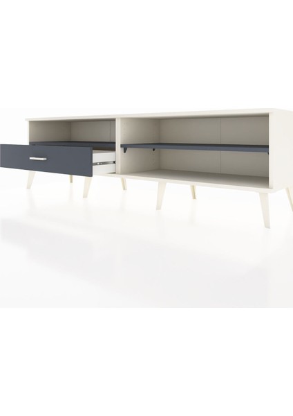 Hyperion Tv Ünitesi 2 Raflı Tek Çekmeceli 176X44X51 Aytaşı-Antrasit/antrasit fırsatları