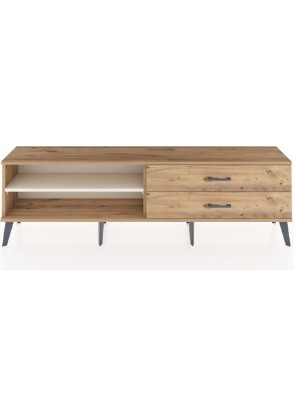Arges Tv Ünitesi Tek Raflı 2 Çekmeceli 176X30X51 Çam-Aytaşı/çam