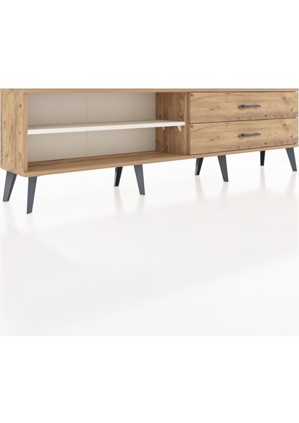 Arges Tv Ünitesi Tek Raflı 2 Çekmeceli 176X30X51 Çam-Aytaşı/çam fiyatları