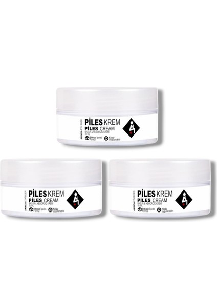 Piles Cream Bitkisel Içerikli Anında Etkili Bakım Kremi 50 ml x 3 Adet