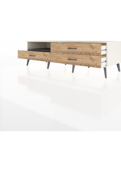 Kronos Tv Ünitesi Tek Raflı 3 Çekmeceli 176X59X51 Aytaşı-Antrasit/çam modelleri