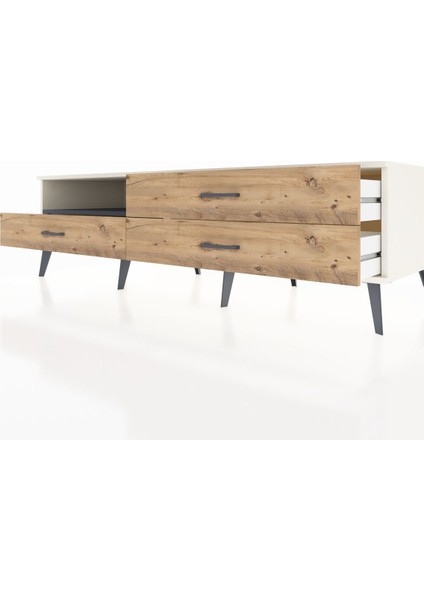 Kronos Tv Ünitesi Tek Raflı 3 Çekmeceli 176X59X51 Aytaşı-Antrasit/çam fırsatları