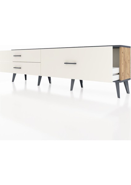 Arges Tv Ünitesi 3 Çekmeceli 176X30X51 Çam-Antrasit/aytaşı fırsatları