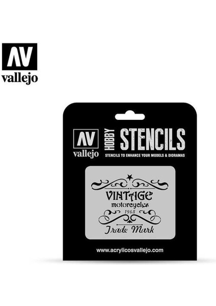 ST-LET005 1/35 Nostaljik Motorsiklet Garajı Şeması Esnek Boya Şablonu