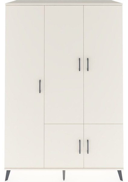 Kronos Dolap 7 Raflı 5 Kapaklı Tek Askılı 132X59X195 Aytaşı-Aytaşı/antrasit