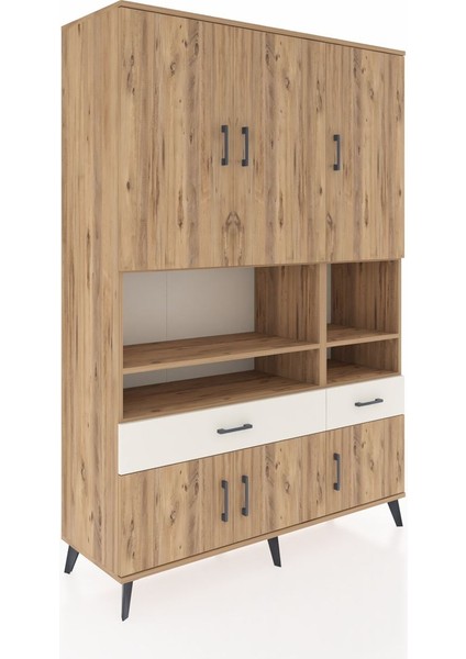 Hyperion Dolap 8 Raflı 2 Çekmeceli 6 Kapaklı 132X44X195 Çam-Çam/aytaşı fiyatları