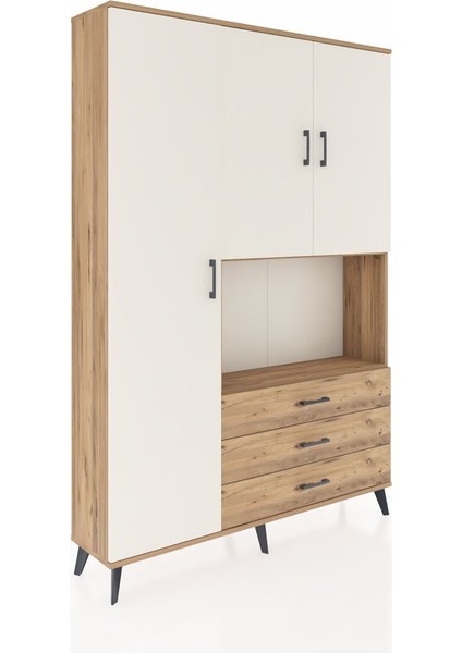 Arges Dolap 6 Raflı 3 Çekmeceli 3 Kapaklı 132X30X195 Çam-Aytaşı/çam fiyatları