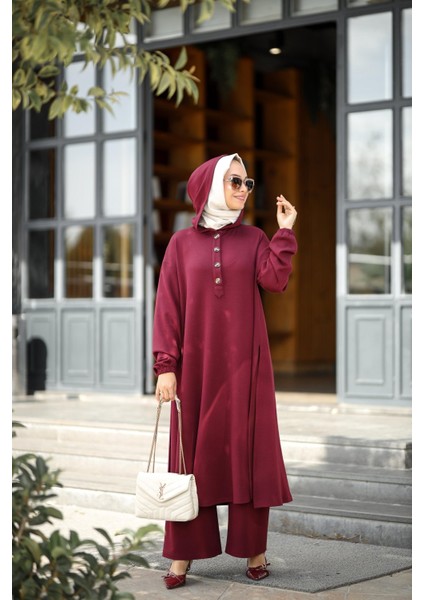 Tesettür Duha Takım Bordo fiyatları