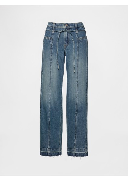 Kadın Açık Mavi Low Rise '90S Loose Jean Pantolon fiyatları