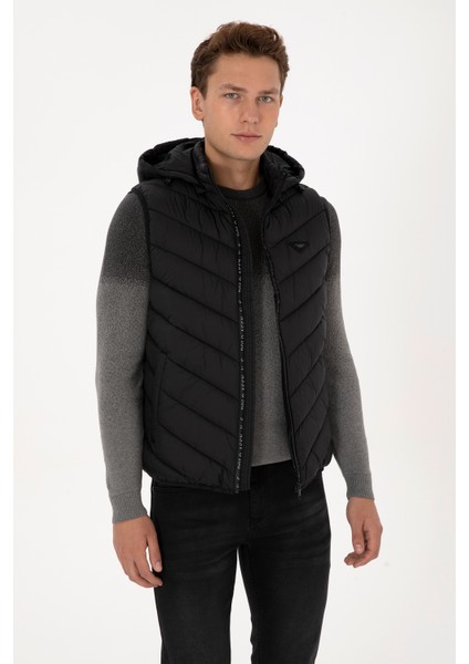 Erkek Siyah Yelek (Dokuma) 50310038-VR046