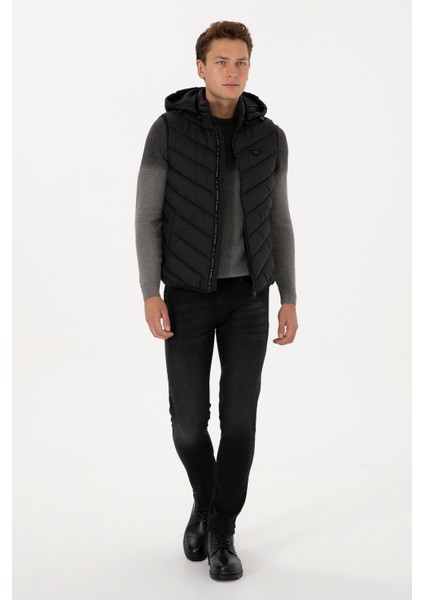 Erkek Siyah Yelek (Dokuma) 50310038-VR046 fırsatları