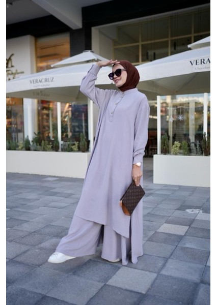 Tesettür Saye Takım Gri