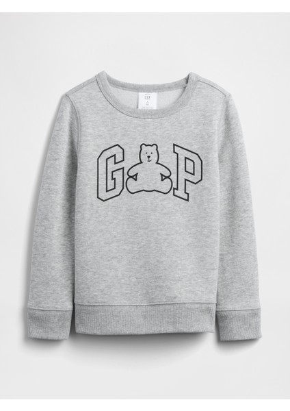 Erkek Bebek Açık Gri Gap Logo Sweatshirt