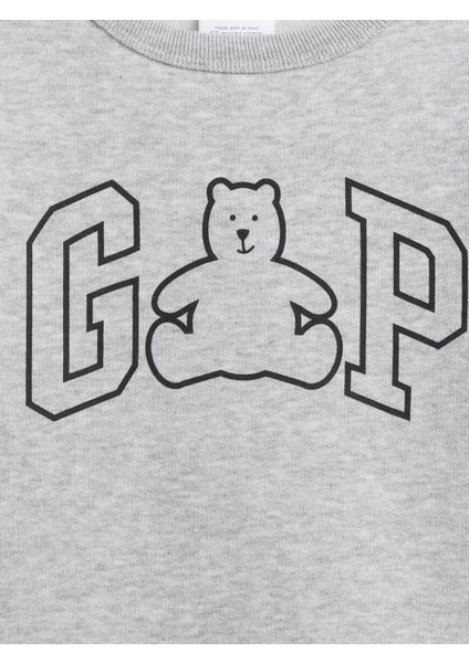 Erkek Bebek Açık Gri Gap Logo Sweatshirt fiyatları