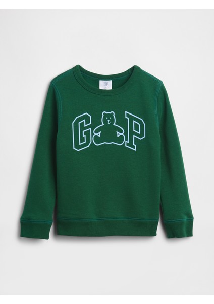 Erkek Bebek Yeşil Gap Logo Sweatshirt