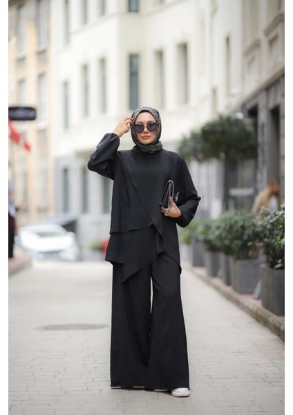 Tesettür Fenne Takım Siyah