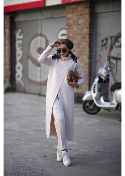 Tesettür Boğazlı Tunik Pantolon Takım Taş fiyatları