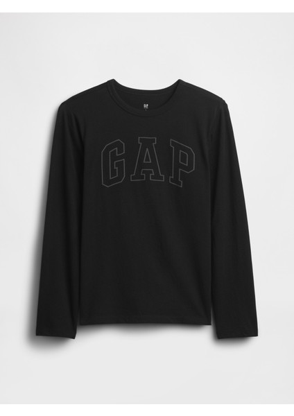 Erkek Çocuk Siyah Gap Logo T-Shirt