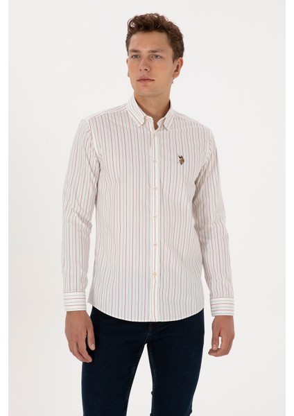 Erkek Bordo Gömlek Desenli 50308516-VR014