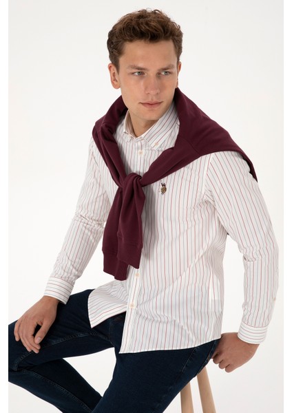 Erkek Bordo Gömlek Desenli 50308516-VR014 modelleri