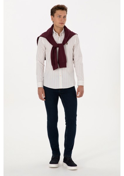 Erkek Bordo Gömlek Desenli 50308516-VR014 fırsatları