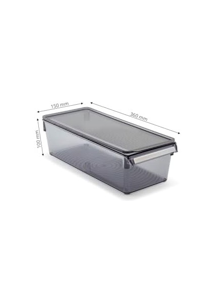 Kapaklı Mutfak Düzenleyici Raf Ps 360 * 150 * 100 mm Şeffaf M-E27-20-16K modelleri