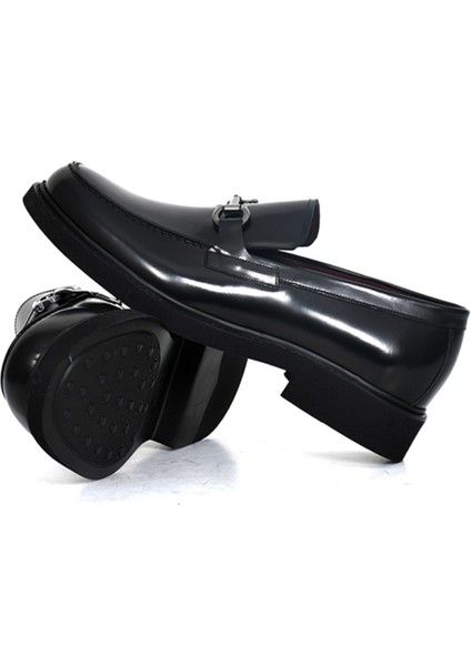 Hakiki Açma Deri Loafer Siyah Erkek Ayakkabı Eva Taban - 2000 modelleri