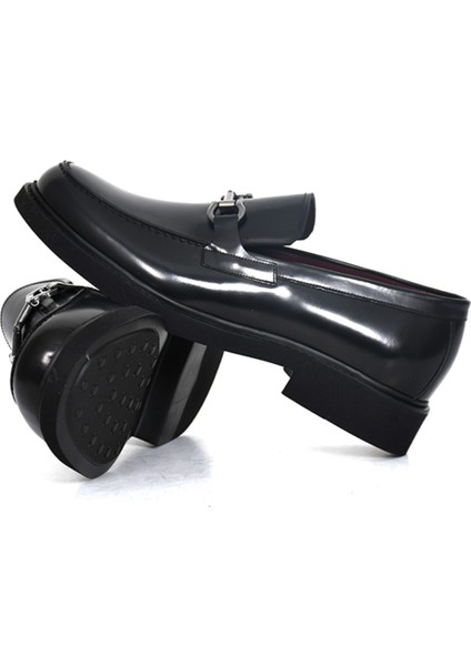 Hakiki Açma Deri Loafer Siyah Erkek Ayakkabı Eva Taban - 2000 indirimleri