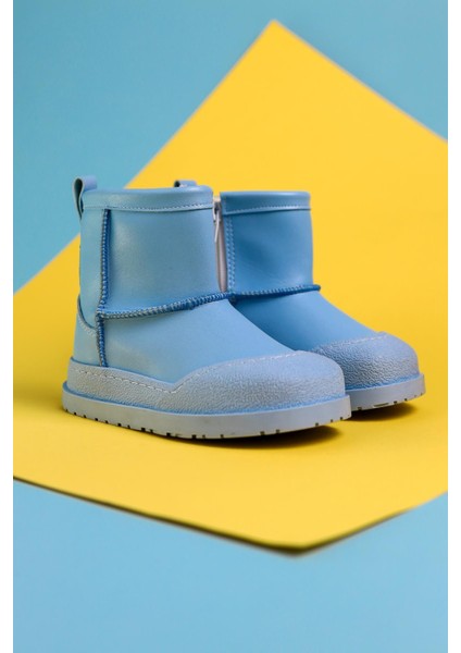 Jasmin Mavi Ters Dikiş Detaylı Içi Kürklü Çocuk Bot fiyatları