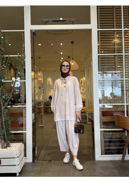 Tesettür Maya Takım Krem