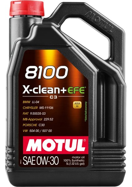 8100 X-Clean+ Efe 0W-30 5lt