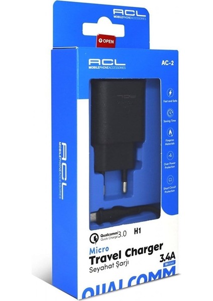 H1 3.4A 18 Watt 1xusb 1mt Mikro Kablo