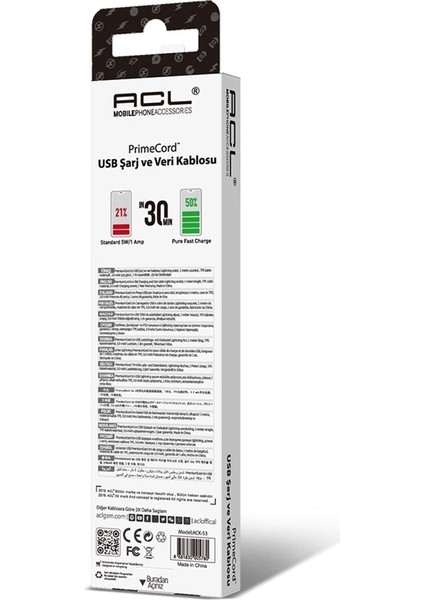 Ack-53 Primecord™ Pd Type-C To Type-C Hızlı Şarj ve Data Kablosu modelleri