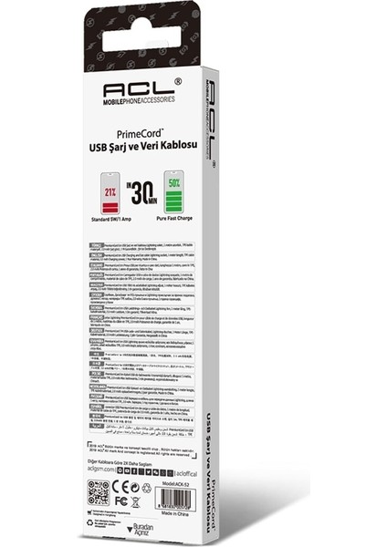 Blitzpowert Ack-52 Primecord Pd Type-C To Lightning USB Şarj Kablosu 1m modelleri