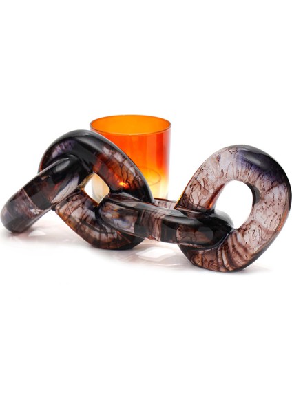 Dekoratif Transparan Kalın Kahverengi Zincir (26 Cm) modelleri