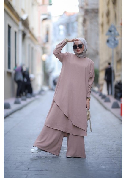 Tesettür Lina Takım Vizon