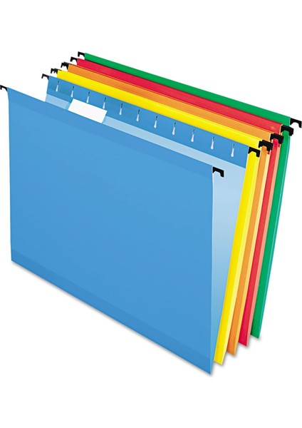 Surehook Takviyeli Askılı Klasörler, Mektup Boyutu, Çeşitli Renkler, Kutu Başına 20 (6152 1/5 Asst)