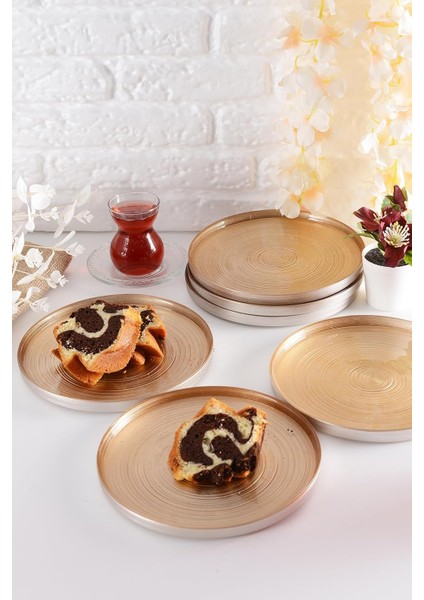 Cam Pasta-Kek-Tatlı Tabağı 6'lı Kahve/ ( )