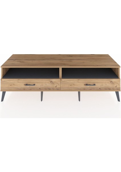 Kronos Tv Ünitesi 2 Raflı 2 Çekmeceli 176X59X51 Çam-Antrasit/çam