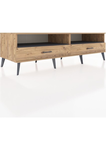 Kronos Tv Ünitesi 2 Raflı 2 Çekmeceli 176X59X51 Çam-Antrasit/çam fiyatları