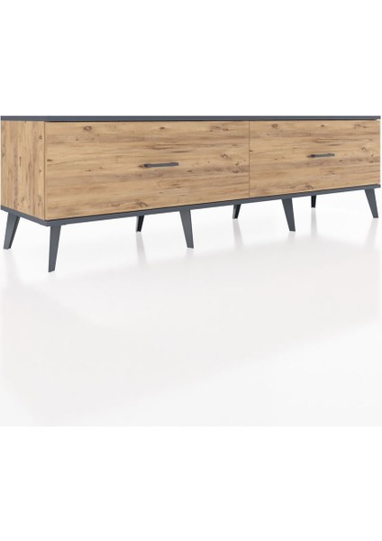 Hyperion Tv Ünitesi 2 Çekmeceli 176X44X51 Çam-Antrasit/çam fiyatları