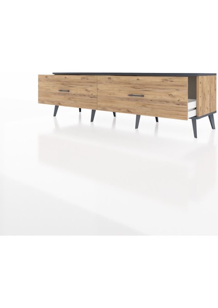 Hyperion Tv Ünitesi 2 Çekmeceli 176X44X51 Çam-Antrasit/çam modelleri