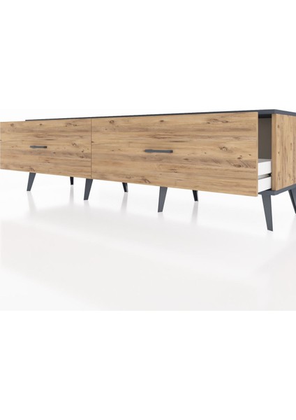 Hyperion Tv Ünitesi 2 Çekmeceli 176X44X51 Çam-Antrasit/çam fırsatları