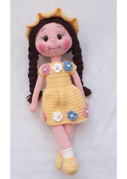 Sarı Şeker Bebek Amigurumi Organik Oyuncak